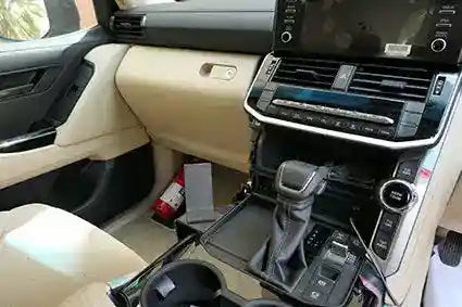 Car interior with ClicOn Dash Mount installed