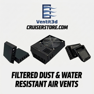 High-performance Ventit3D canopy vent for Toyota LandCruiser, designed for dust-free touring.