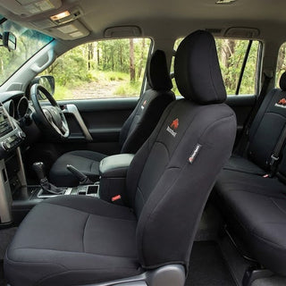 Razorback neoprene seat covers for Toyota Prado 150 Series pre-facelift 5 seater