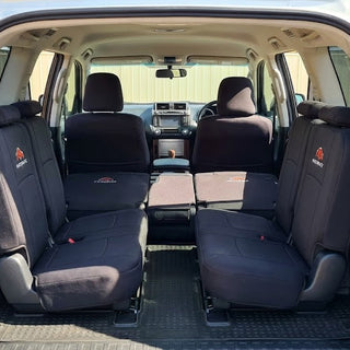 Razorback neoprene seat covers for Toyota Prado 150 Series pre-facelift 7 seater