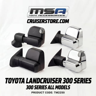 MSA 4x4 towing mirrors for Toyota LandCruiser 300 Series
