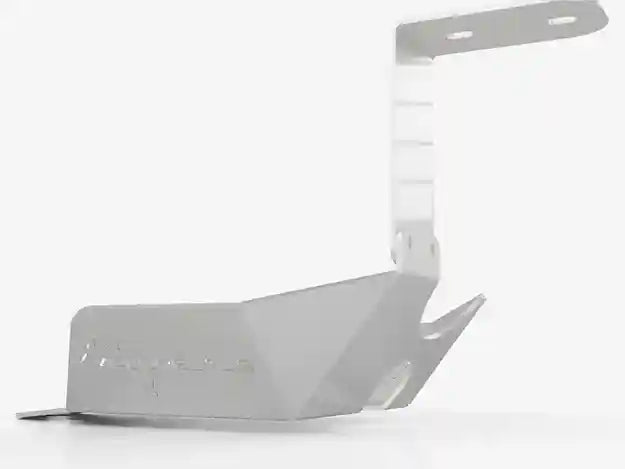 Metallic car spoiler on a white background
