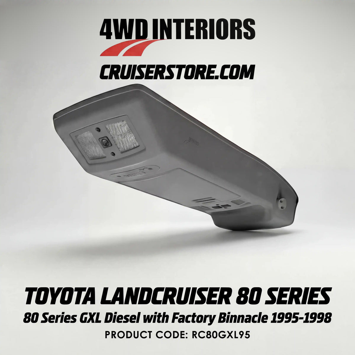 4WD-Interiors-Roof-Console-Suitable-for-Toyota-Landcruiser-80-Series-GXL-Diesel-with-Factory-Binnacle-1995-1998-RC80GXL95