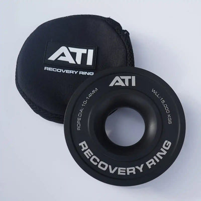 ATI Recovery Ring with black carrying case on a white background