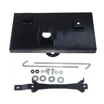 Start Battery Tray with hardware on a white background