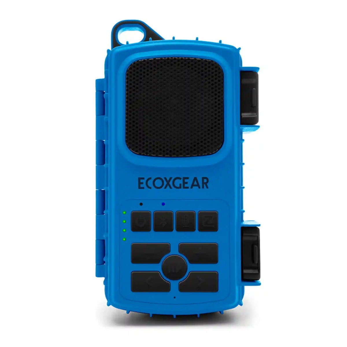Blue EcoXGear device on a white background