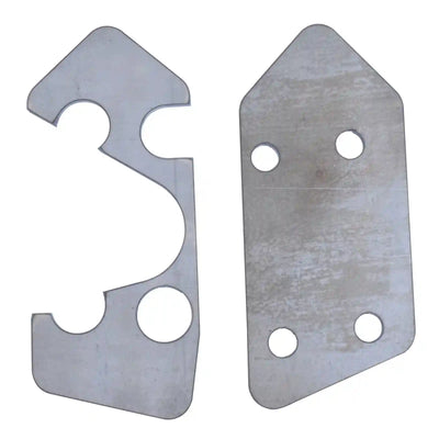 Two Chassis Repair Plates on a white background