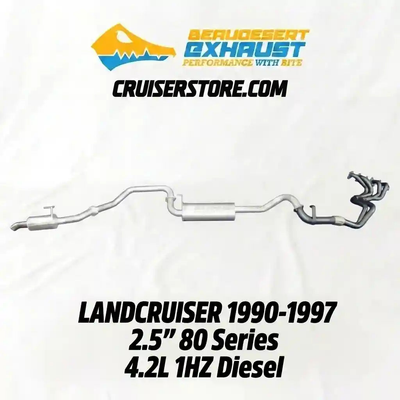 Exhaust system for Landcruiser 1990-1997 with CruiserStore.com branding.
