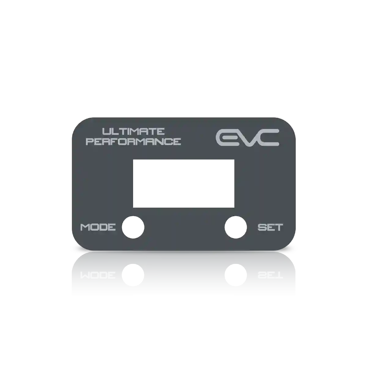 Grey controller Faceplate with 'EVC' branding on a white background