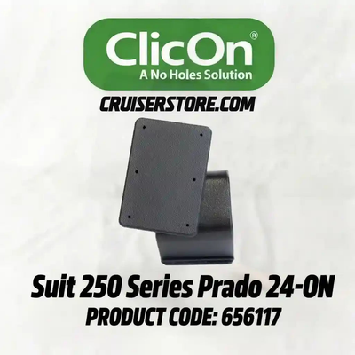 ClicOn angled dash mount for Toyota Prado 250 Series (2024+) with branding on a white background
