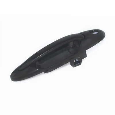 Black car door handle on a white background
