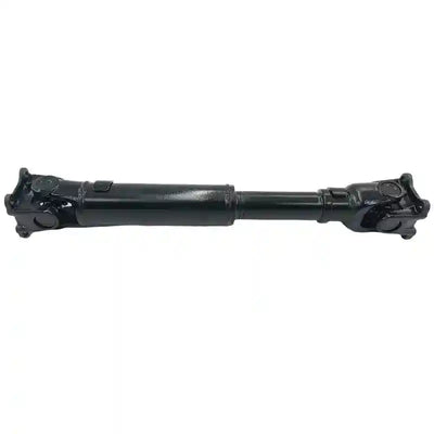 Black metal axle shaft on a white background