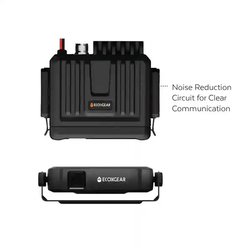 Two black electronic devices with 'Ecoxgear' branding on a white background.