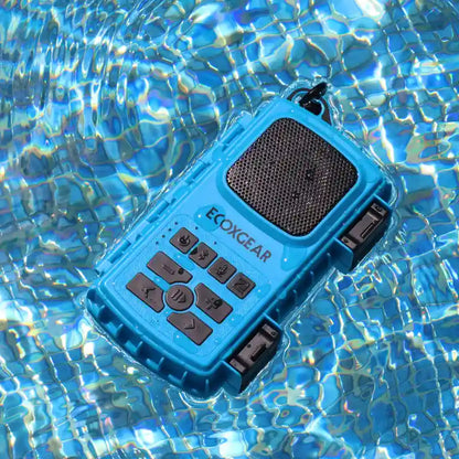 Blue ECOXGEAR device on water