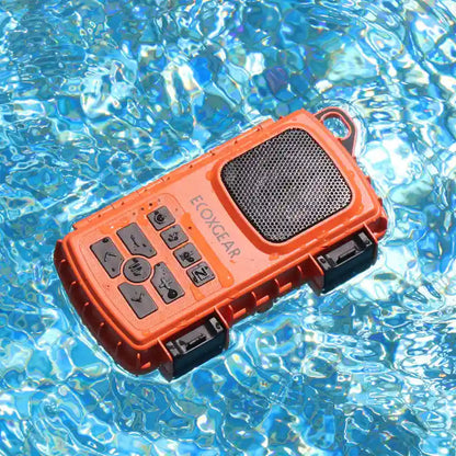 Orange EXOGEAR device floating on water