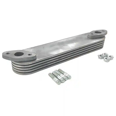 Diesel Engine Oil Cooler with bolts on a white background