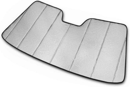 Car sunshade with mesh design on a white background