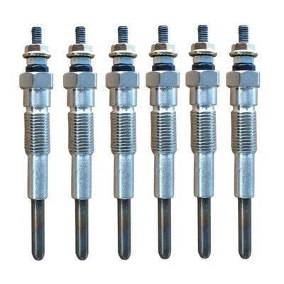 Six Glow Plugs on a white background