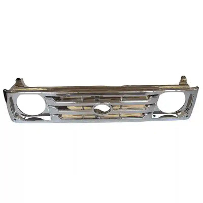 Chrome car grille on a white background