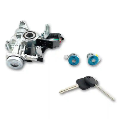 Car Ignition Barrel with keys on a white background
