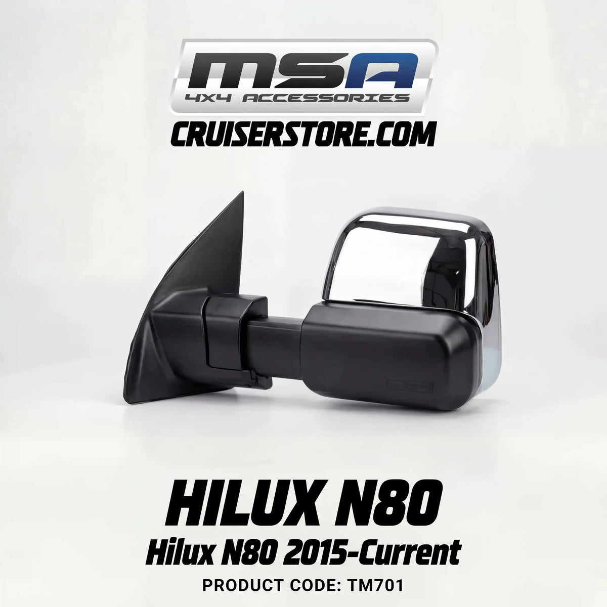 MSA-4x4-Towing-Mirrors-suitable-for-Hilux-N80-2015-Current-Chrome-Electric-TM701