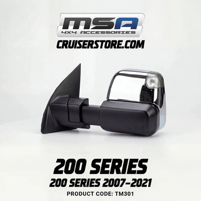 MSA-4x4-Towing-Mirrors-suitable-for-Landcruiser-200-Series-2007-2021-Chrome-Electric-TM301