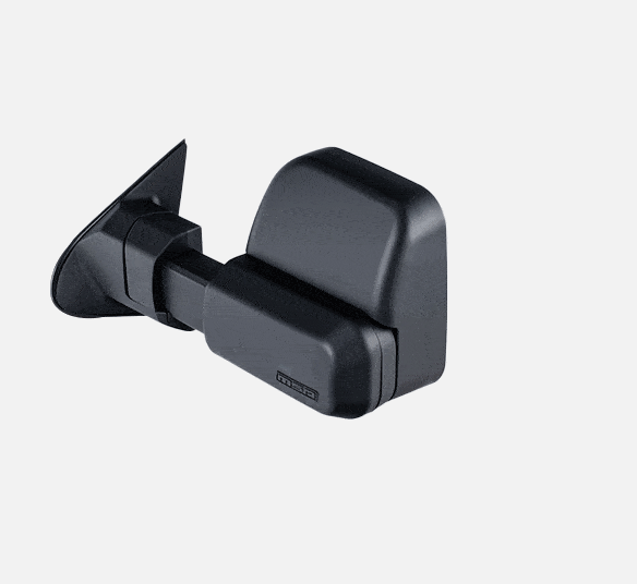 black manual towing mirror