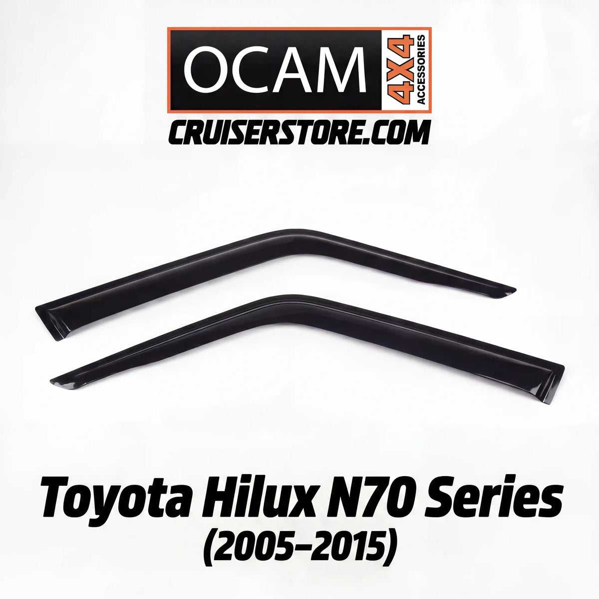 OCAM 4x4 weather shields for Toyota Hilux N70 (2005-2015) on a white background