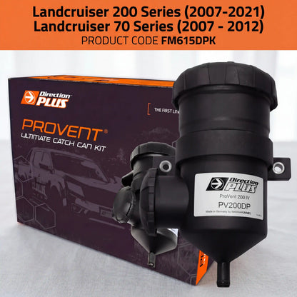 Direction-Plus Fuel Manager pre-filter kit for Toyota LandCruiser 200 Series and 70 Series on a white background