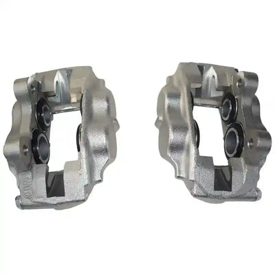 Two Front Brake Calipers on a white background