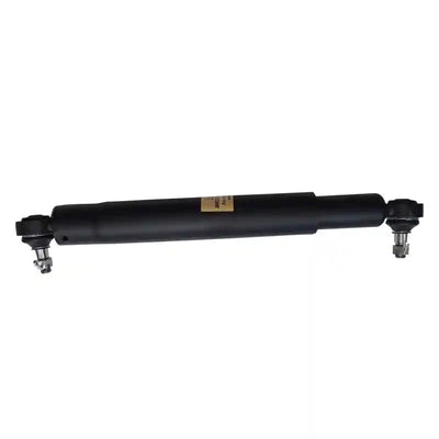 Black steering tie rod assembly on a white background
