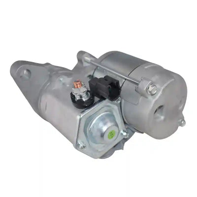 Car starter motor on a white background