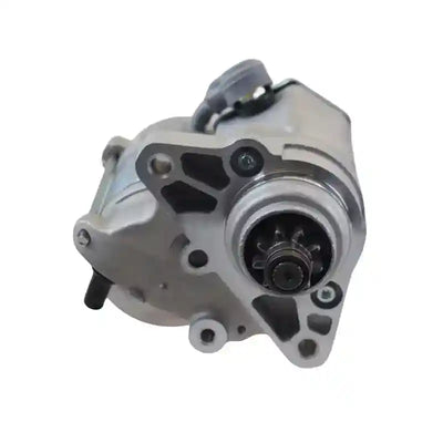 Car starter motor on a white background