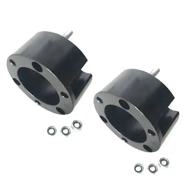 Two Front Coil Strut Spacers with bolts on a white background