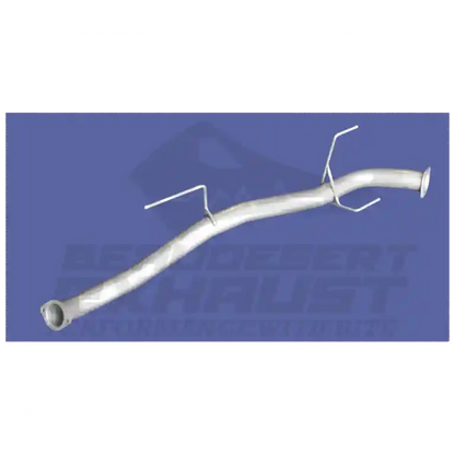Metal exhaust pipe on a blue background with 'Bendesert Exhaust' branding.
