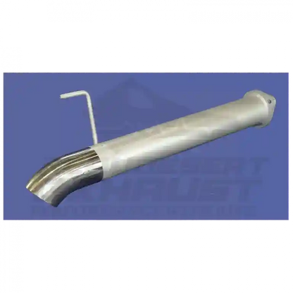 Metal exhaust pipe on a blue background with 'Beaudesert Exhaust' branding.