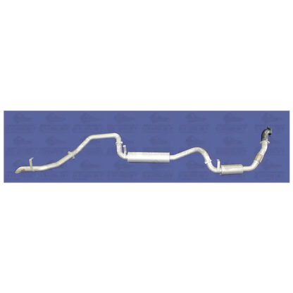 Beaudesert Exhaust system on a blue background with a brand logo.