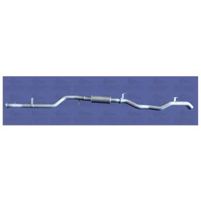 Metal exhaust pipe on a blue background