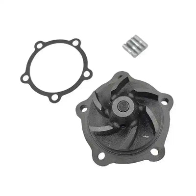 Mechanical water pump assembly with gasket and spring on a white background