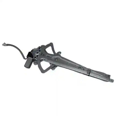 Front left power window regulator with motor for Toyota LandCruiser 80 Series on a white background