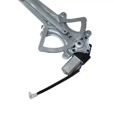 Car window motor with gear mechanism on a white background