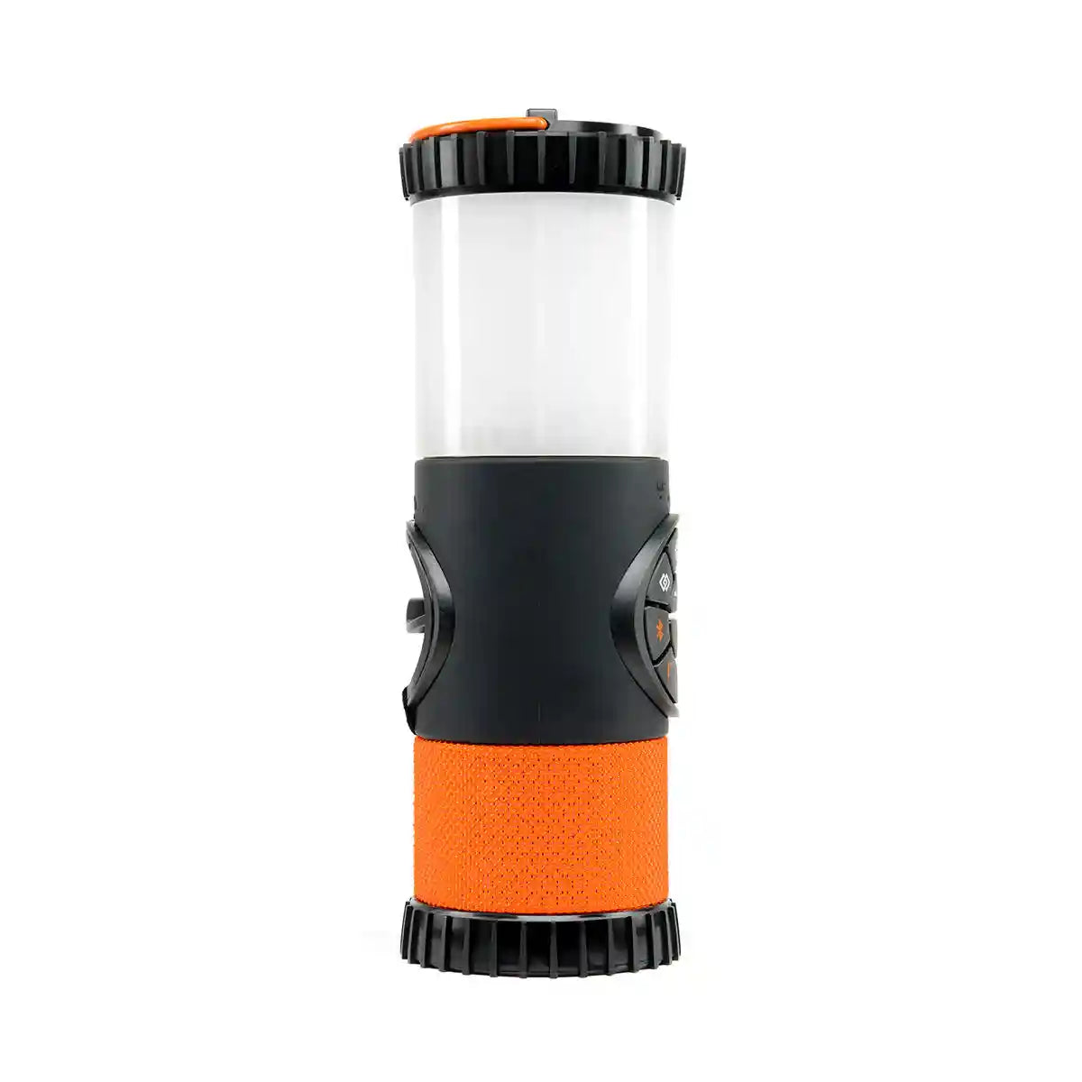 Black and orange lantern on a white background