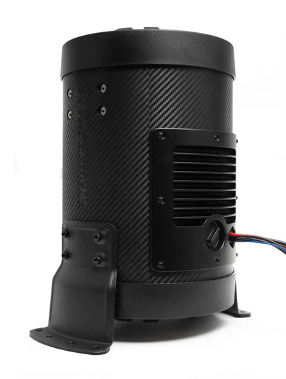 SoundExtreme ES08 SUBWOOFER with carbon fiber texture on a white background