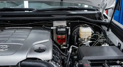 Fuel Manager Pre-Filter Kit installed in Toyota LandCruiser 200 Series VDJ200 engine bay