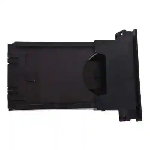 Black plastic Retractable Cup Holder on a white background